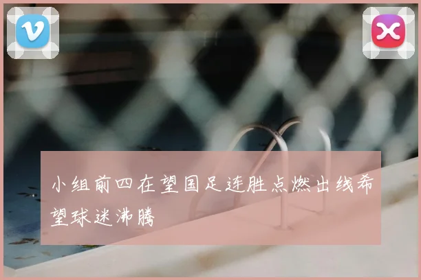 小组前四在望国足连胜点燃出线希望球迷沸腾